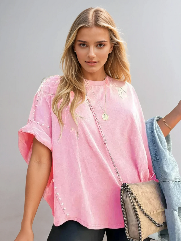Ravena Oversized Studded T-shirt | Relaxte streetwear stijl