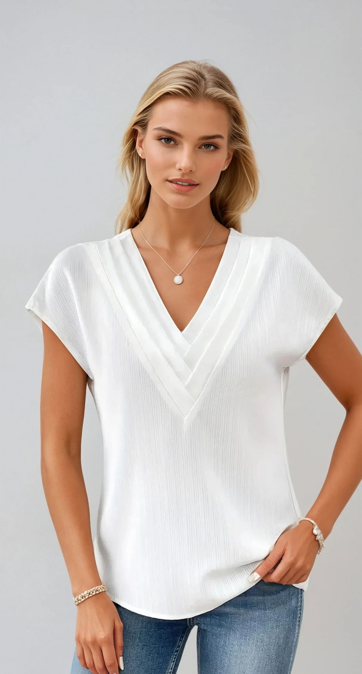 Harper V-Hals Blouse | Chic en lichte everyday top
