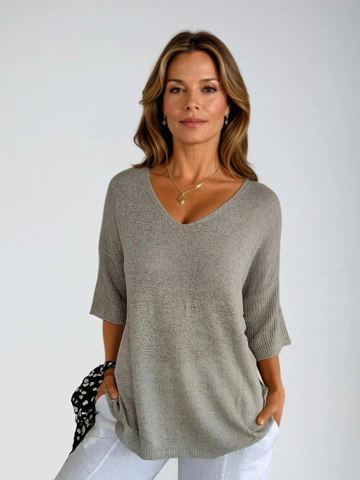 Maura Relaxed Knit | Lichtgewicht 3/4 mouw trui