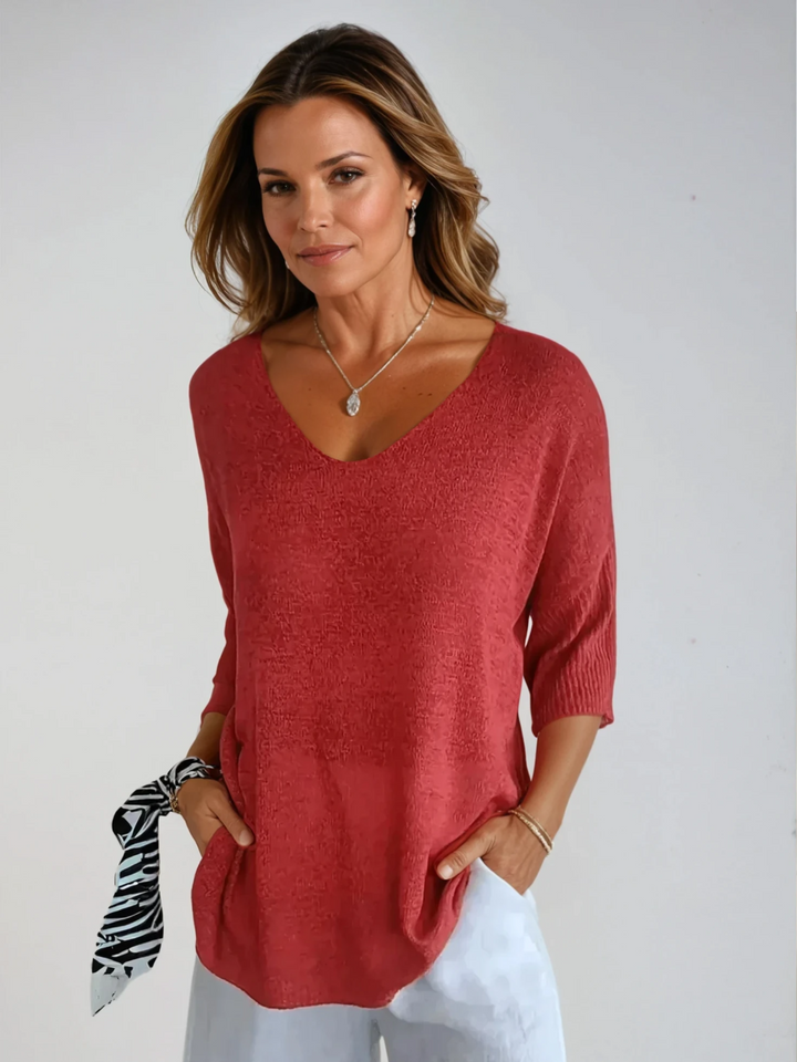 Maura Relaxed Knit | Lichtgewicht 3/4 mouw trui