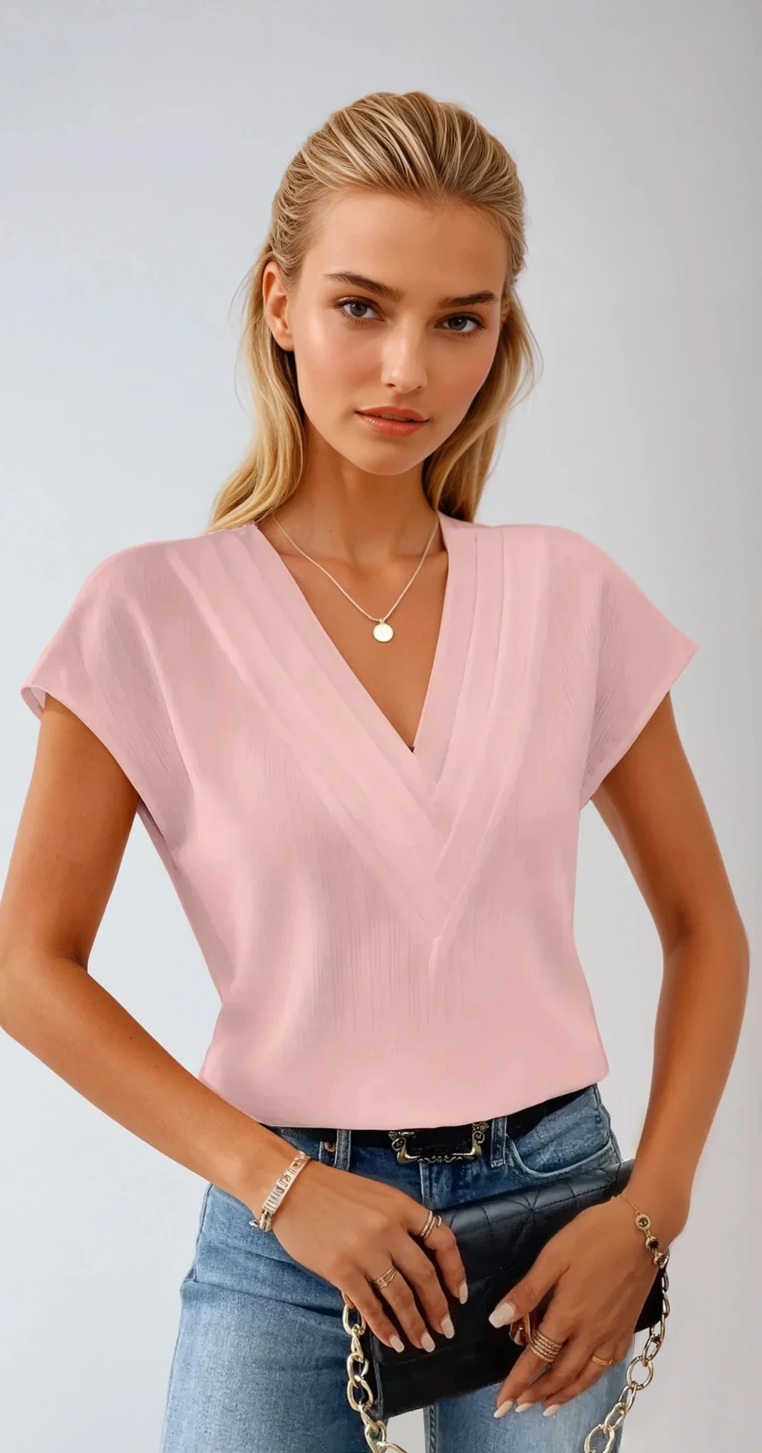 Harper V-Hals Blouse | Chic en lichte everyday top