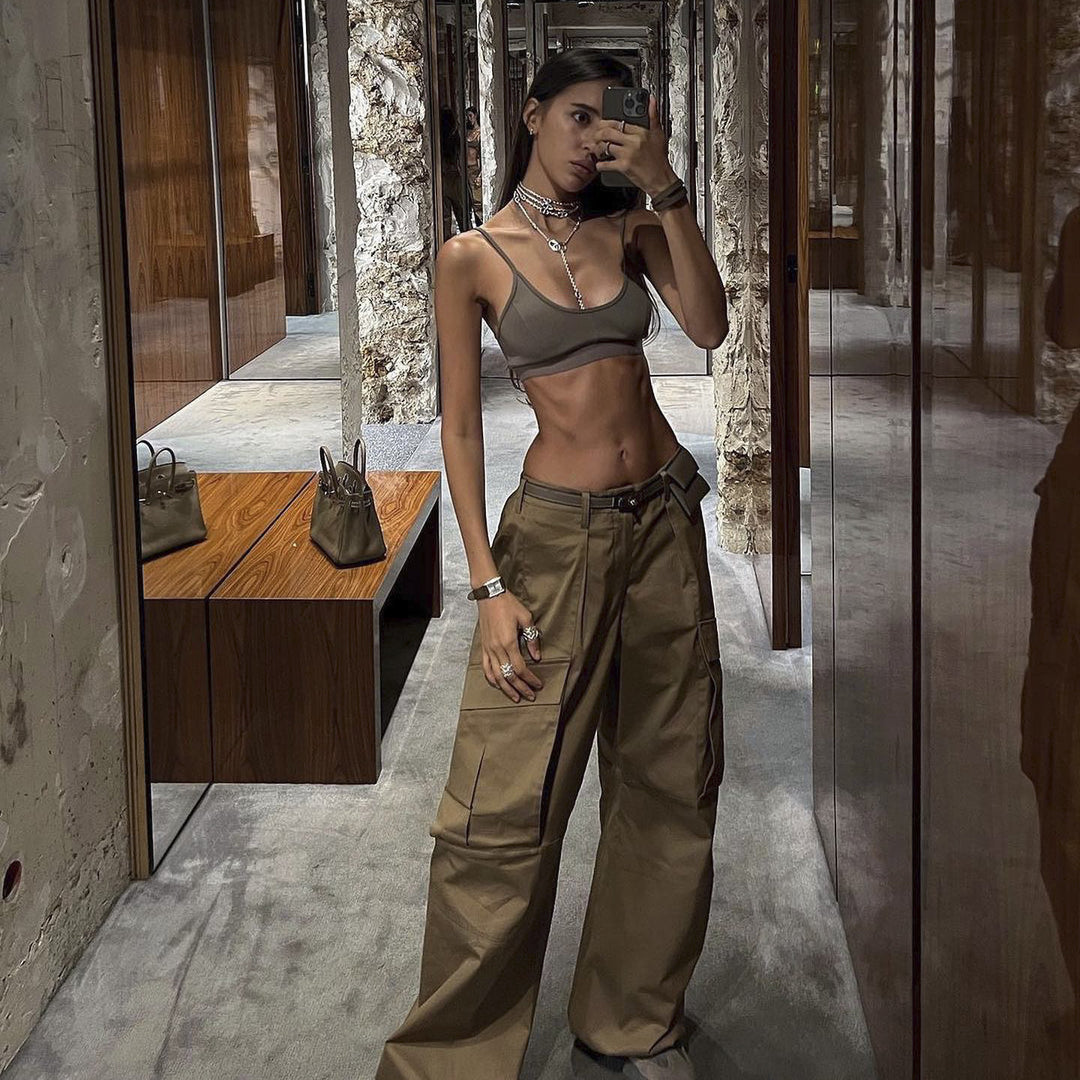 Bondi-Pearl-Noa Utility Pants | Baggy high-waist cargo trousers