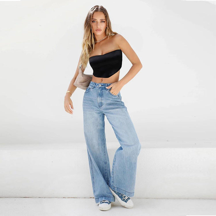 Bondi Pearl Zara High Waist Wide Leg Jeans | Aussie style comfy flattering