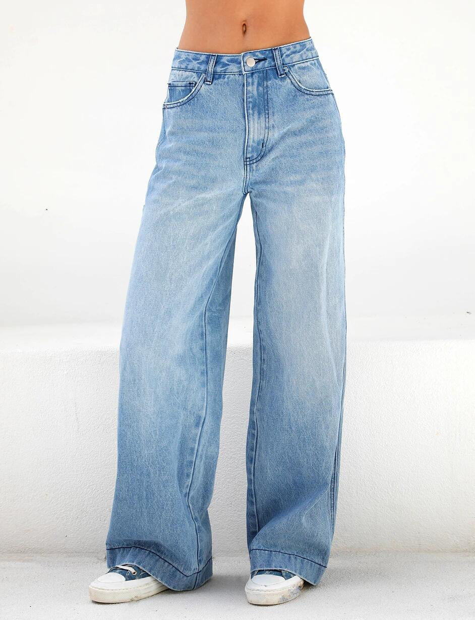 Bondi Pearl Zara High Waist Wide Leg Jeans | Aussie style comfy flattering 1