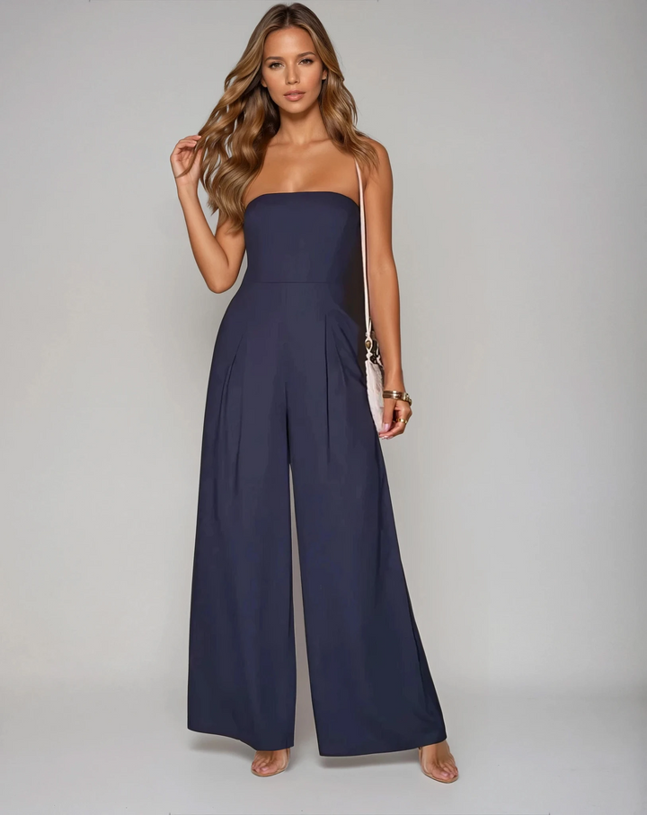 Selina Strapless Jumpsuit | Elegante wide leg stijl