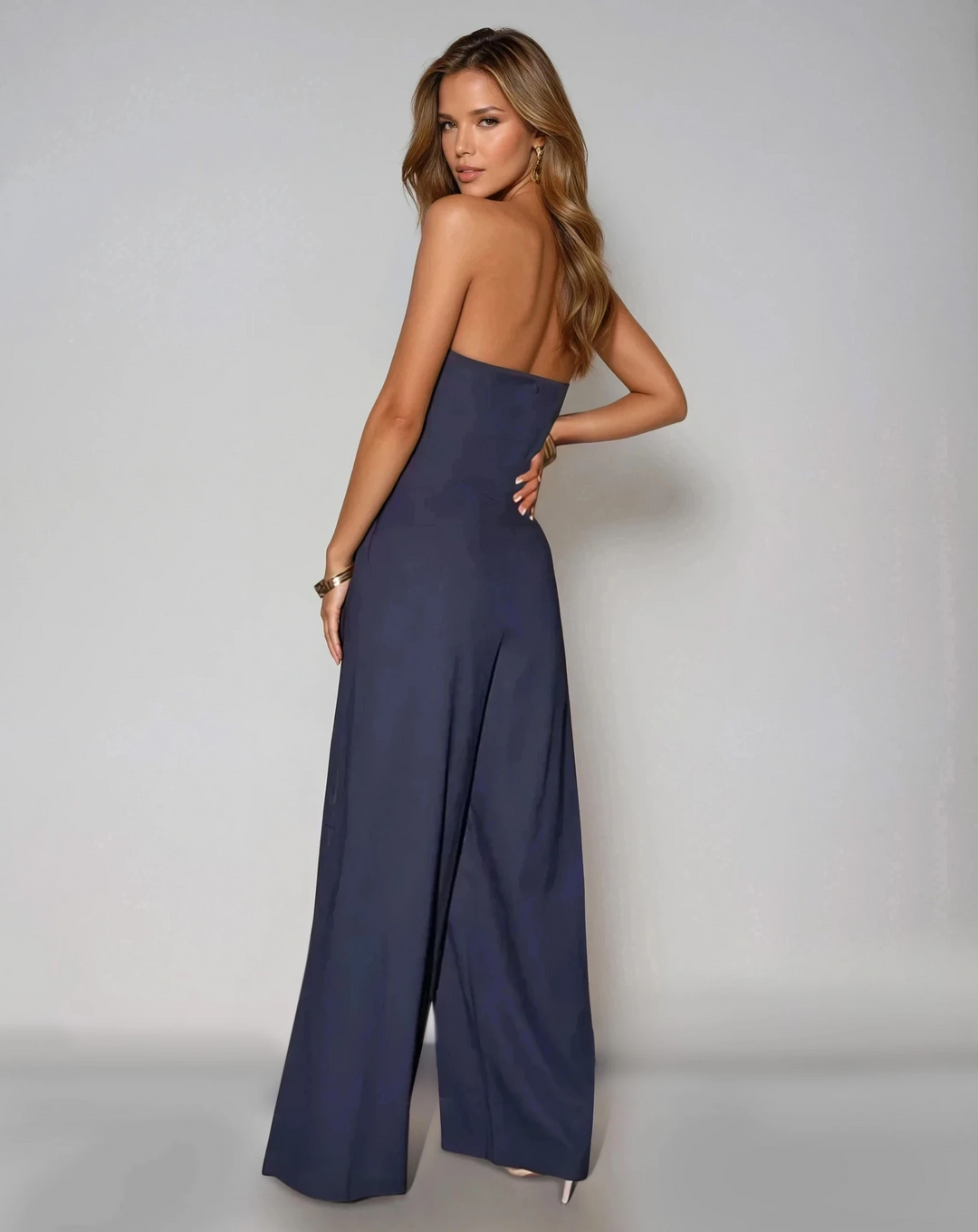 Selina Strapless Jumpsuit | Elegante wide leg stijl