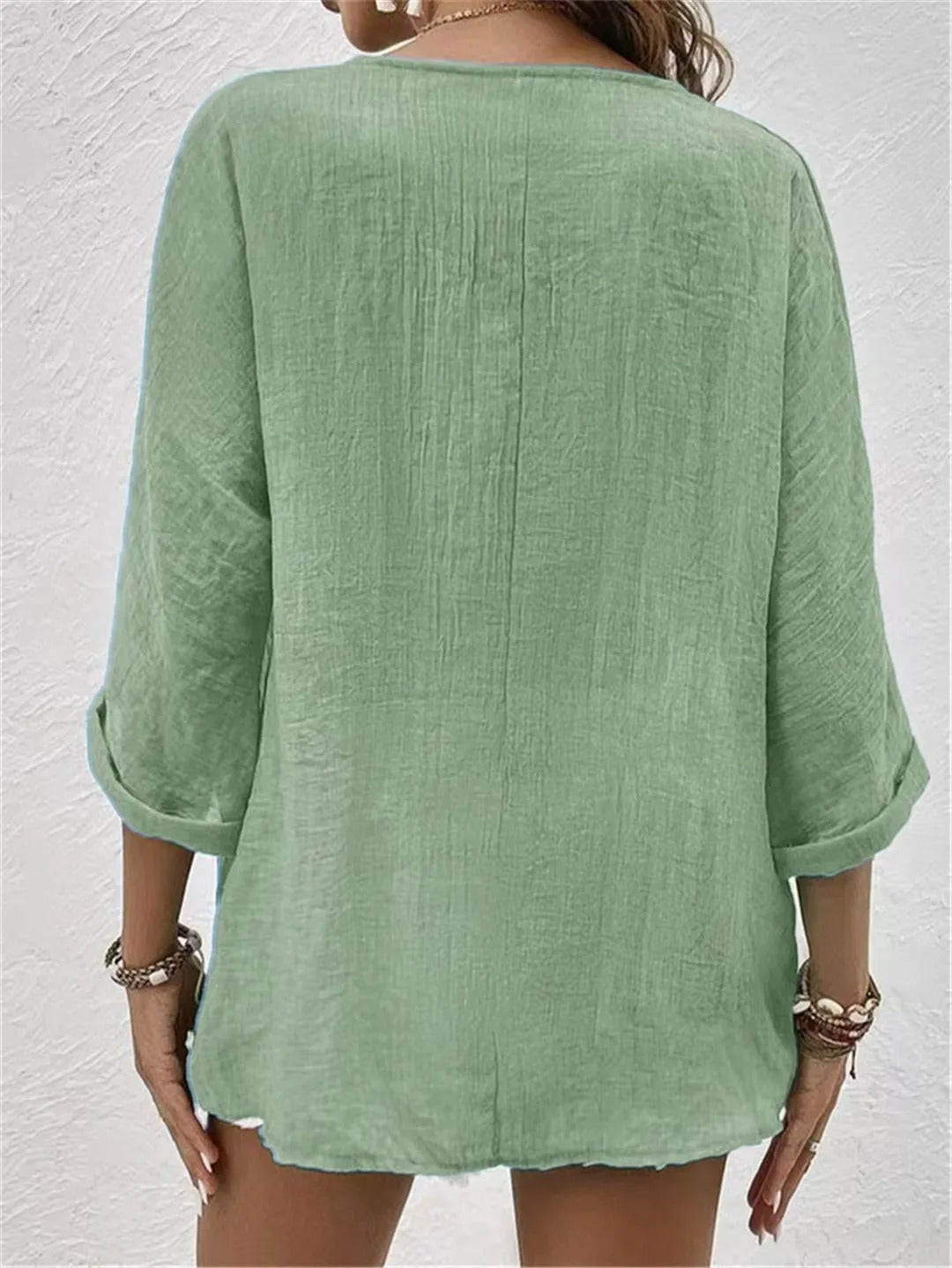 Nerina Button-Up Blouse | Relaxte boho chique stijl