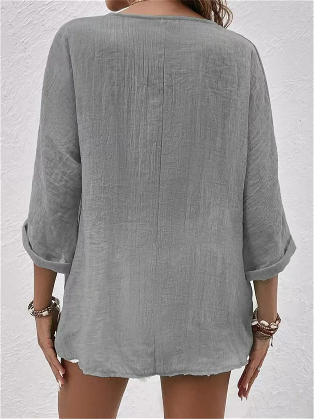 Nerina Button-Up Blouse | Relaxte boho chique stijl