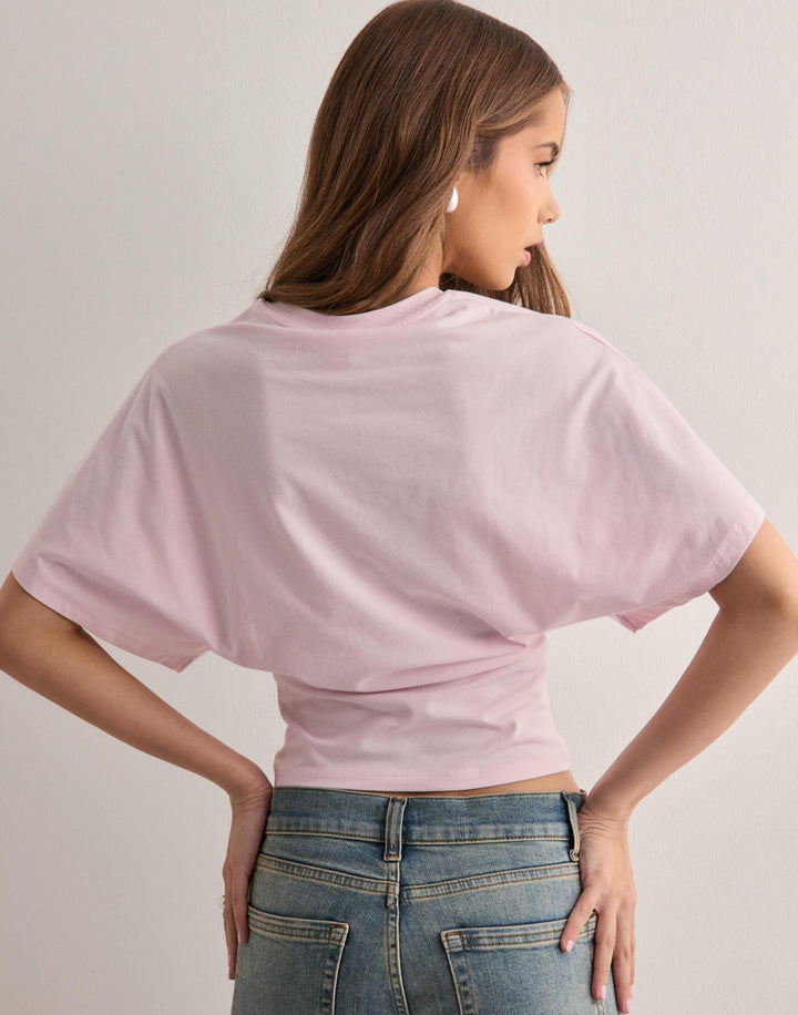 Veya Crop Batwing T-shirt | Relaxed fit korte mouwen top
